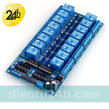 Mạch 16 Relay Opto Cách Ly 12V