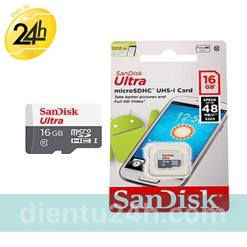 Thẻ Nhớ SanDisk MicroSDHC 16GB